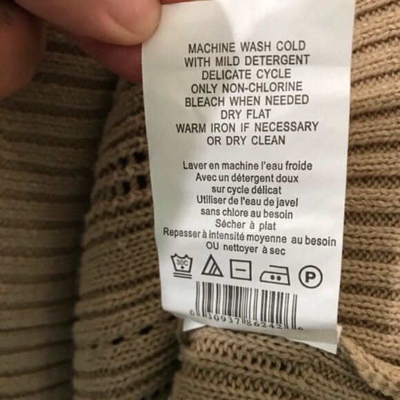 Motherhood Maternity Cable Knit Cardigan tan color size Medium #47 - Picture 6 of 6
